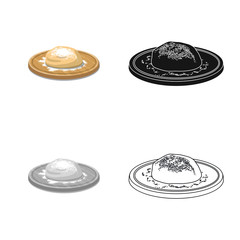 Isolated object of pizza and food symbol. Set of pizza and italy stock symbol for web.