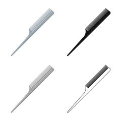 Isolated object of brush and hair sign. Set of brush and hairbrush stock vector illustration.