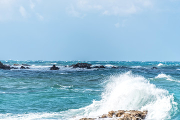 Southern Italian Mediterranean Coast on a Windy Day