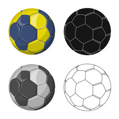 Isolated object of sport and ball symbol. Collection of sport and athletic stock vector illustration.