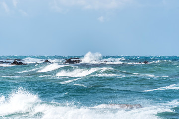 Southern Italian Mediterranean Coast on a Windy Day