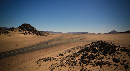 desert landscape El Berdj canyon in Tassili NAjjer National Park, Algeria