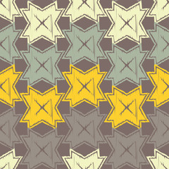 Ethnic boho seamless pattern. Hand hatching. Patchwork texture. Weaving. Traditional ornament. Tribal pattern. Folk motif. Can be used for wallpaper, textile, invitation card, wrapping, web page backg