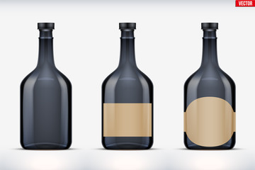 Rum bottle set mockup