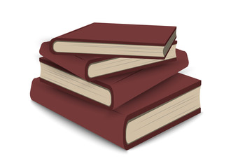 A stack of books stacked on top of each other. The symbol of reading and intelligence. Library.