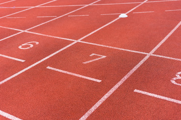 red rubber running track