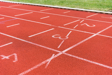 red rubber running track