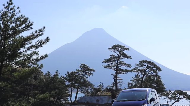 View of Kaimondake Mountain, Kagoshima