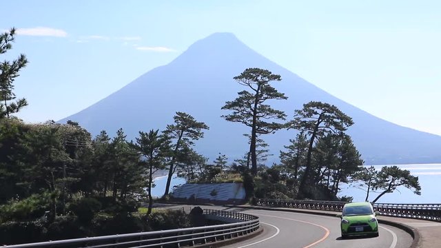 View of Kaimondake Mountain, Kagoshima