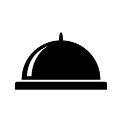 Food cover icon in trendy flat style isolated on white background - vector