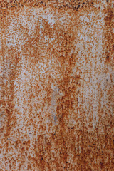 fragment of old iron area with numerous rust stains