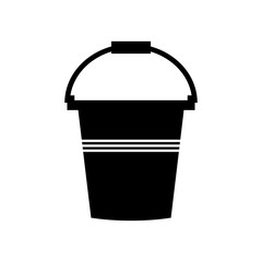 Bucket black icon - vector