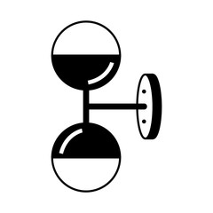 Bulb monochrome icon - vector