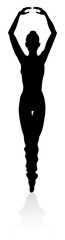 Ballet dancer silhouette dancing in a pose or position © Christos Georghiou