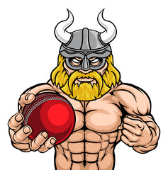 A Viking warrior gladiator cricket sports mascot