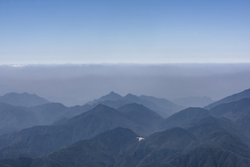 layers of mountain landscape