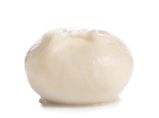 Tasty cheese on white background