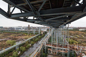 Fototapeta premium Industrial buildings in abandoned factory