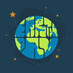 Mother earth day flat background