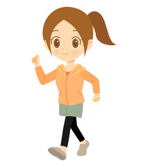 ウォーキングをする女性　02