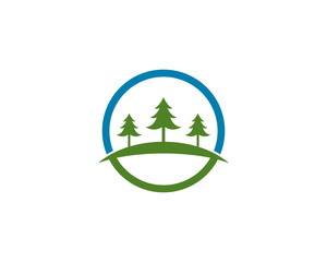 Cedar tree Logo template vector icon illustration design 