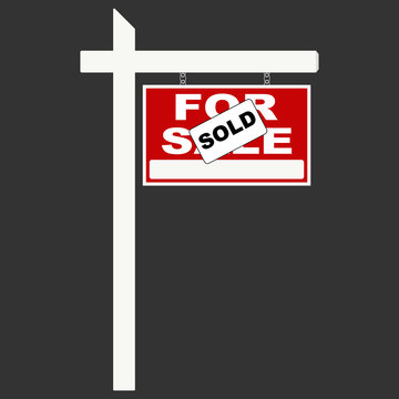A basic for sale sign in jpg format. This icon is typically used by a real-estate agent to advertise a house listing.