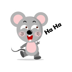 vector concept cute mouse, Vector concept illustration for design.