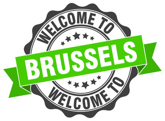 Obraz premium Brussels round ribbon seal