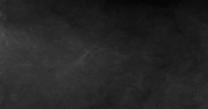 White mist or fog on black background. Copy space.