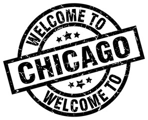 welcome to Chicago black stamp
