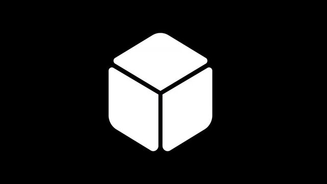 From the Glitch effect arises dice d6 symbol. Then the TV turns off. Alpha channel Premultiplied - Matted with color black