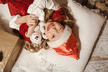 santa claus and girl