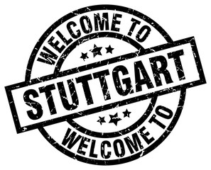 welcome to Stuttgart black stamp