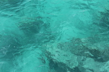 Fototapeta na wymiar Clear pure water in Cabo-Verde