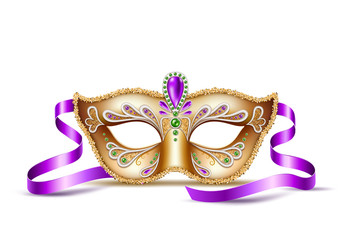 Vector mardi gras venetian mask brazil carnival © belokrylowa