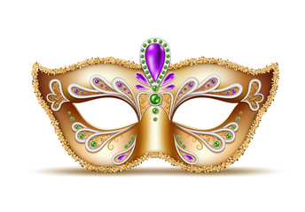 Vector mardi gras venetian mask brazil carnival - obrazy, fototapety, plakaty