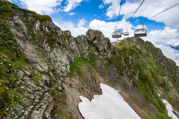 Fototapeta premium View of Caucasian mountains