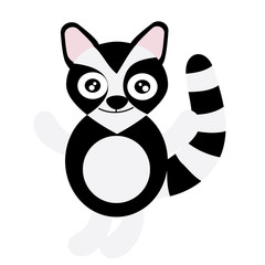 Raccoon icon, isolated on white background. Black raccoon silhouette. Logo for your project. Vector illustration.