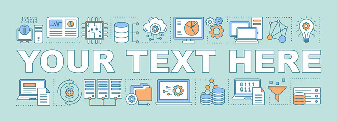 Computer science word concepts banner