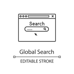 Web search engine linear icon