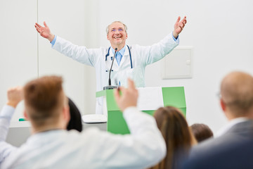 Physician as happy lecturer