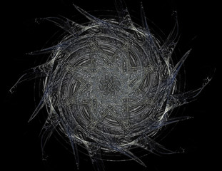 Abstract fractal wreckage digital artwork for creative graphic design