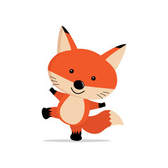 Cute fox cartoon vector. Vector concept illustration for design.