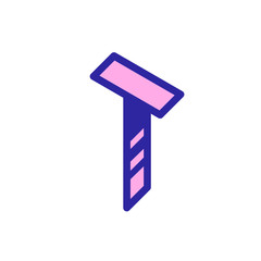 Logo, sign of the letter T. Vector. Linear, outline icon. Isometry, 3D. Colored capital flat letter. Brand company. The symbol is isolated on a white background. Element from the alphabet set.