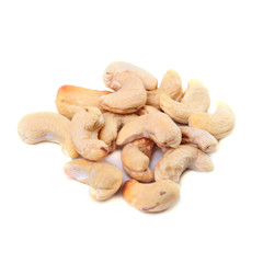 nuts cashews isolated on white background. Selective focus.
