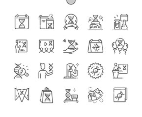 DNA Day Well-crafted Pixel Perfect Vector Thin Line Icons 30 2x Grid for Web Graphics and Apps. Simple Minimal Pictogram