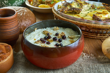 Russian  Guriev porridge