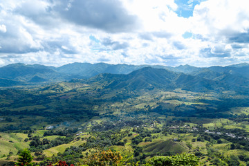 View to the mountains from montana Redonda (Dominican Republic)