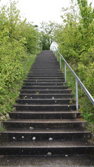 long stairs going up hill