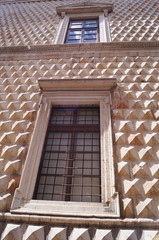 Detail of Diamonds Palace, Ferrara, Italy